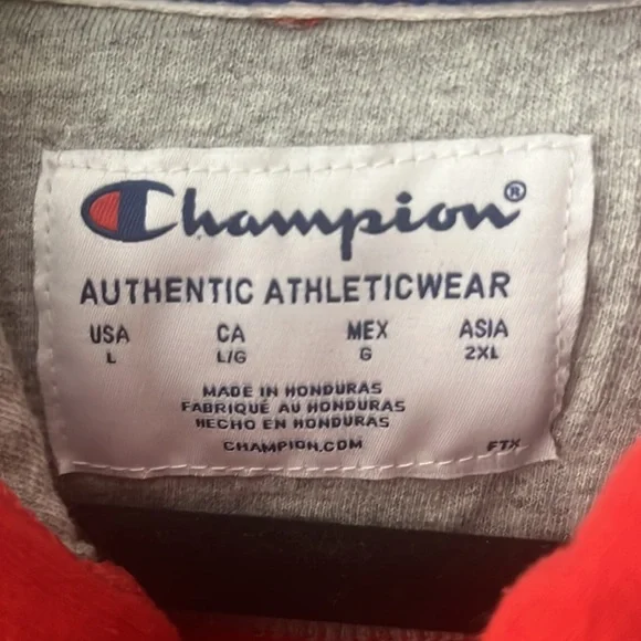 Red Champion authentic athleticwear hoodie size large - Picture 4 of 6